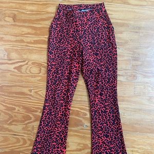 Blackmilk Red Leopard Flares